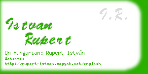 istvan rupert business card