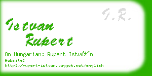 istvan rupert business card